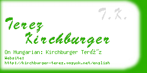 terez kirchburger business card